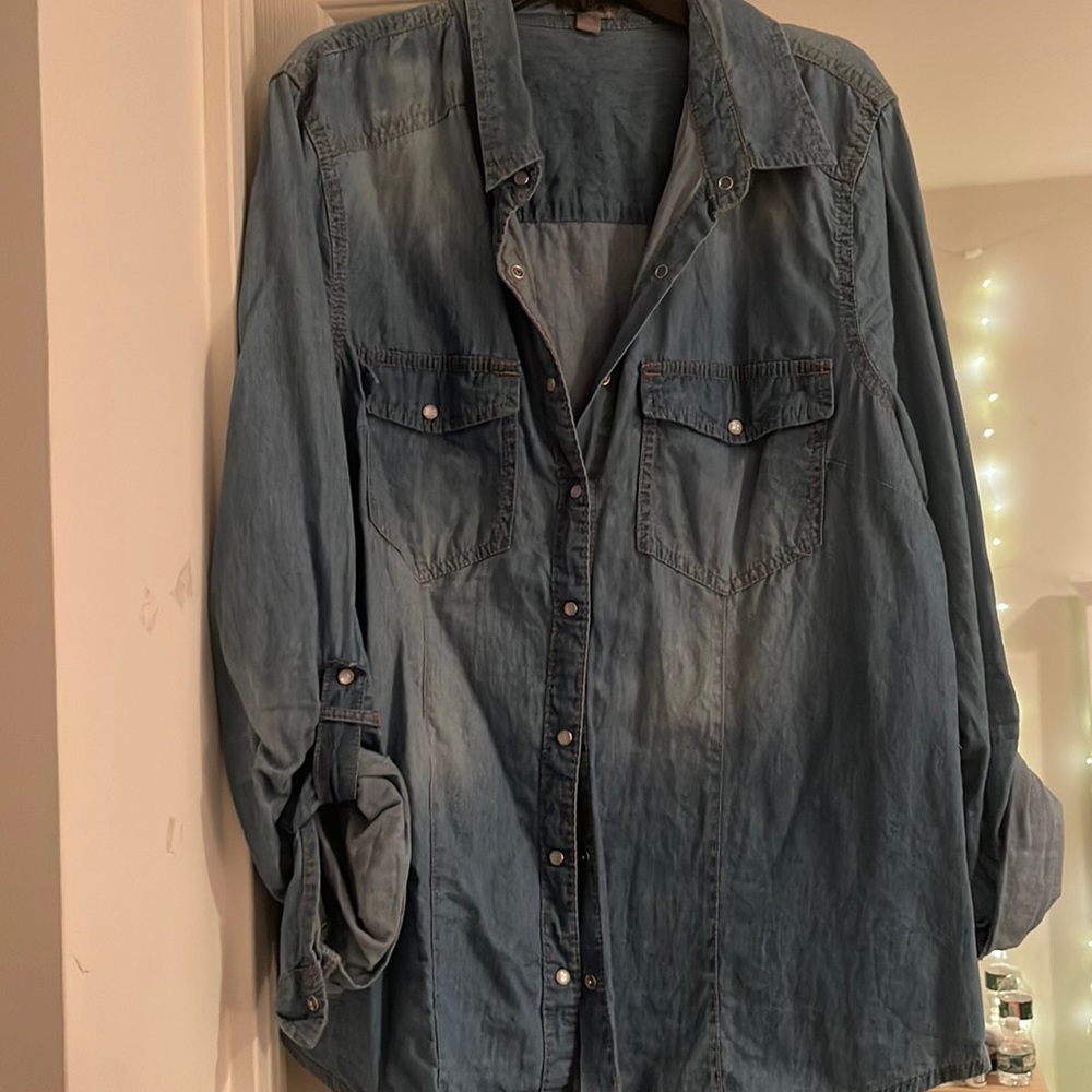 Jean button down